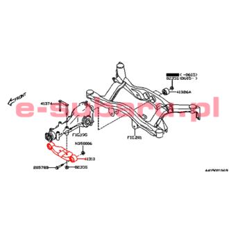 41310AG02B SUBARU PODPORA MOSTY TYLNEGO 41310AG023 LEGACY OUTBACK IMPREZA FORESTER XV (DIFFERENTIAL MEMBER ASSEMBLY-FRONT)