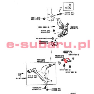 REAR BUSHING WITHOUT BRACKET, FRONT CONTROL ARM